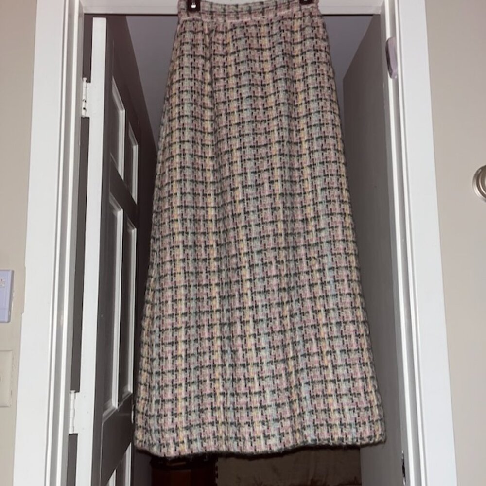 Wool Woven Maxi Skirt